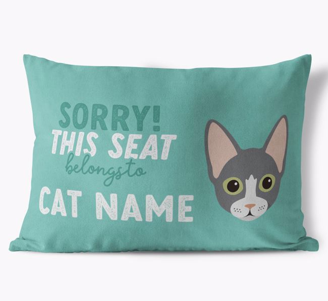 Sorry This Seat Belongs To: Personalised {breedCommonName} Soft Touch Cushion